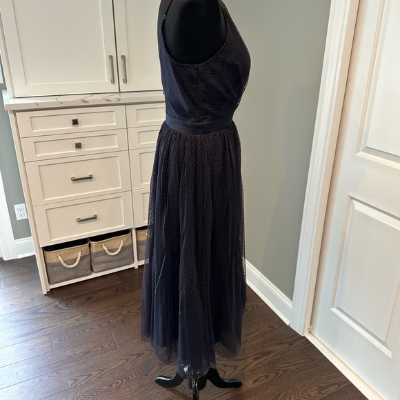Express Navy Tulle V-Neck Dress - Size 6 NWT - Picture 4 of 9
